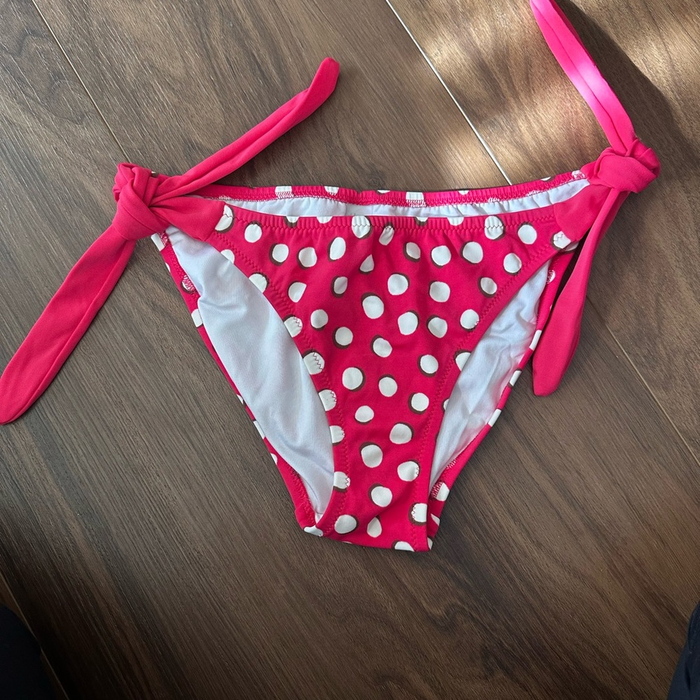 Victoria's Secret Pink Polka Swim Bottoms with Tie Sides